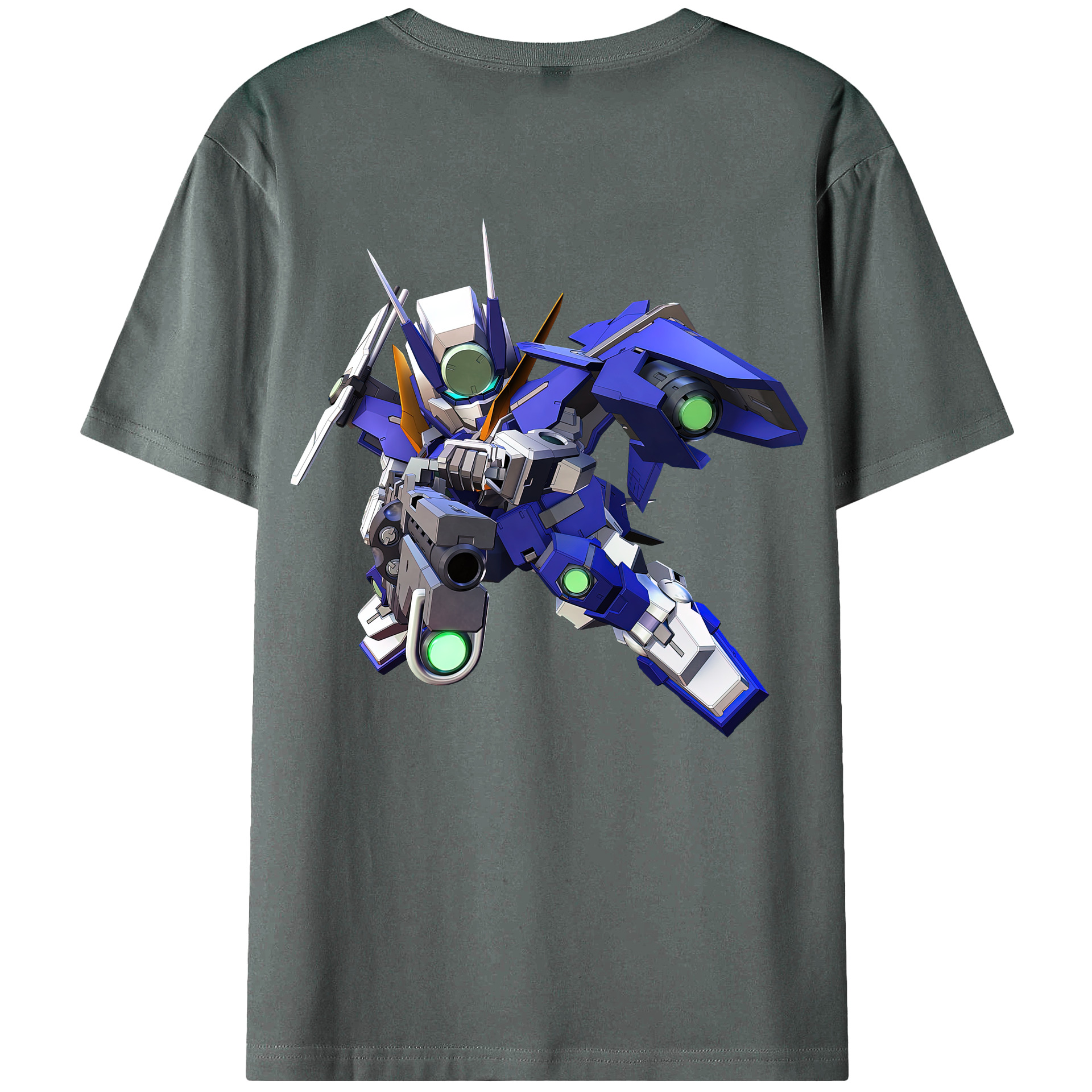 （画像用） 機動戦士ガンダム Mobile Suit Gundam 綿100％ メンズ半袖Tシャツ（バックプリント） 通気性